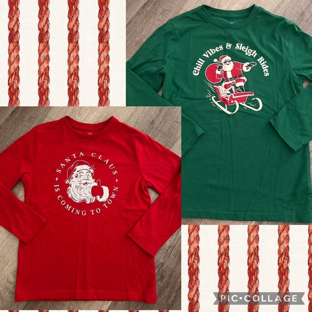 Christmas holiday shirt bundle youth size medium (8)